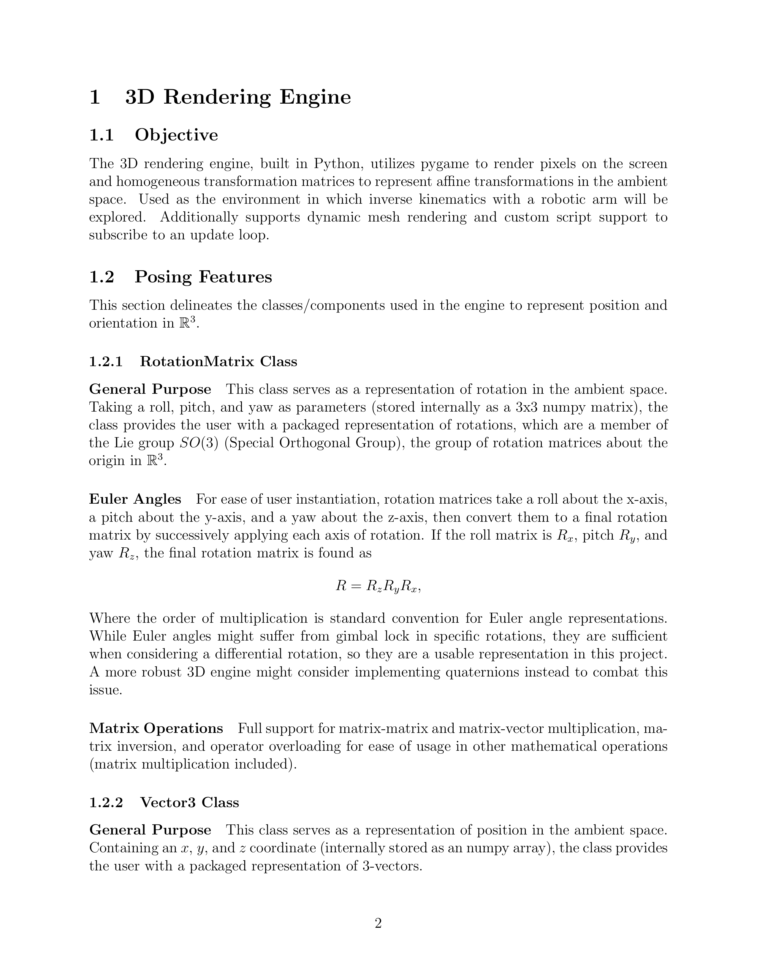 3D Rendering Engine and Robot Kinematics Simulation - Page 1